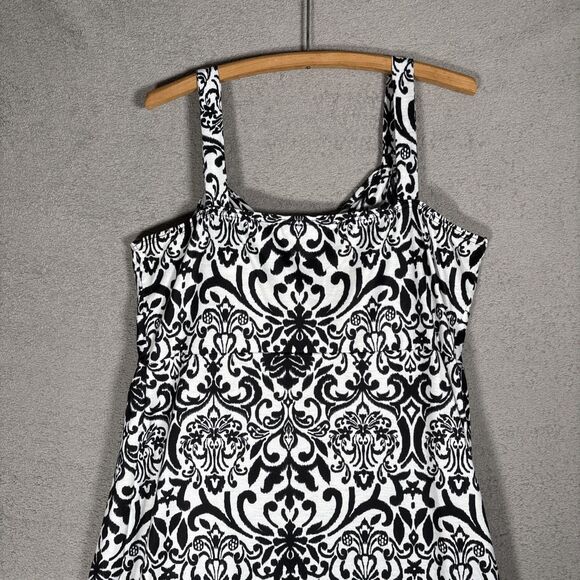 Casa Cabana Maxi Dress XL Empire Waist Beach Resort Wear‎ Abstract Artsy Boho - Picture 15 of 16